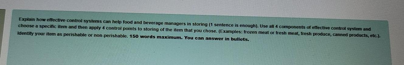 Explain how effective control systems can help