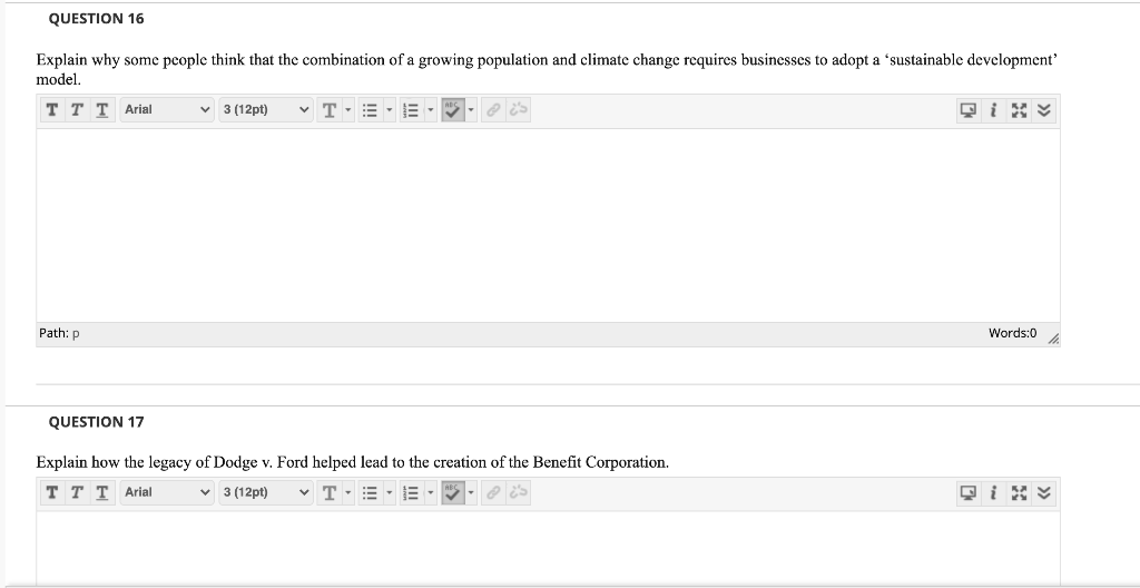 QUESTION 16 Explain why some people think that