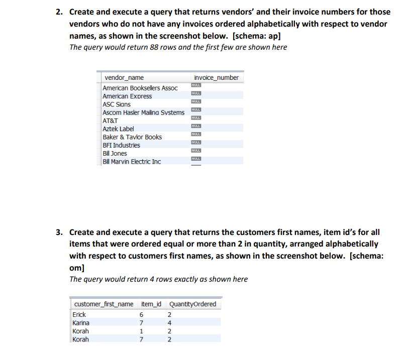 PLEASE HELP ME WITH THESE MYSQL CODE 1. Create