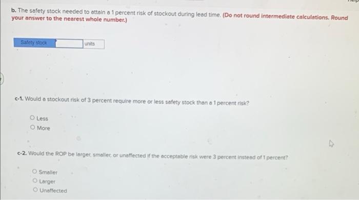 Given this information: Expected demand during