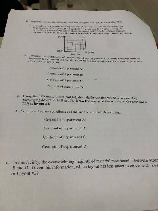 4) (10 points) Answer the following questions