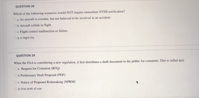 QUESTION 28 Which of the following scenarios