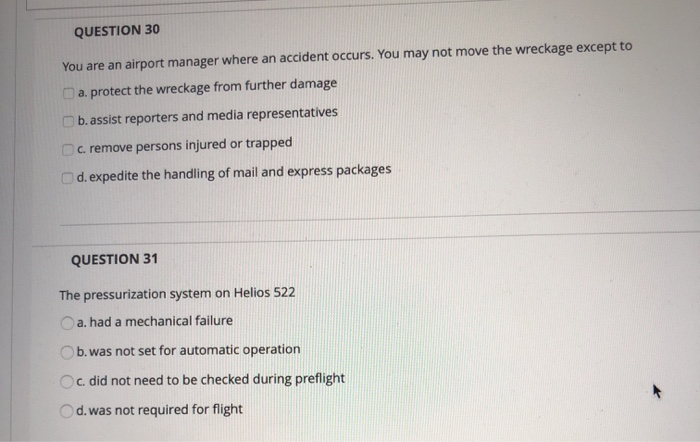 QUESTION 28 Which of the following scenarios