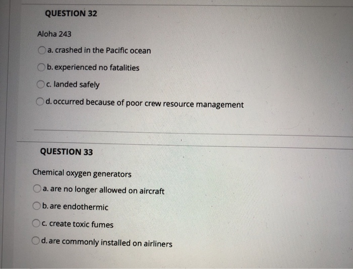 QUESTION 28 Which of the following scenarios