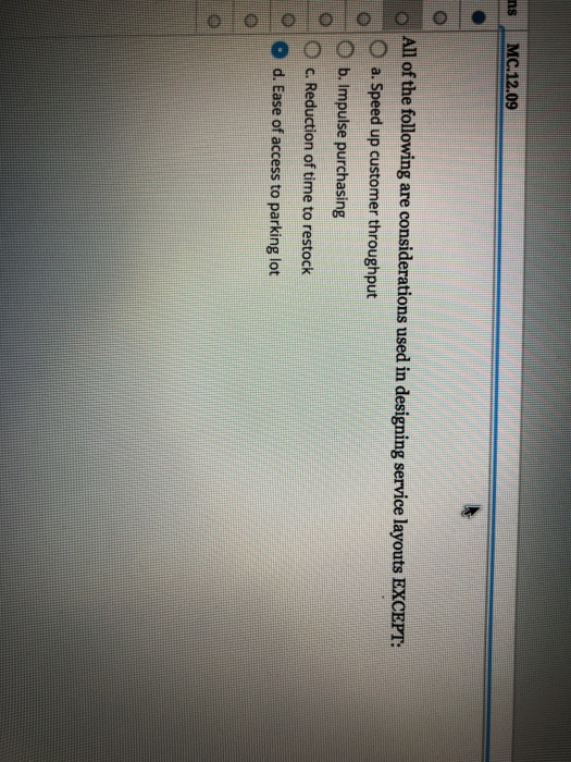 ns MC.12.09 Lo All of the following are