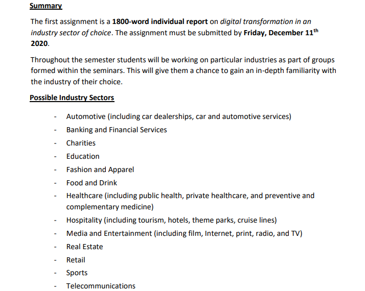 Summary The first assignment is a 1800-word