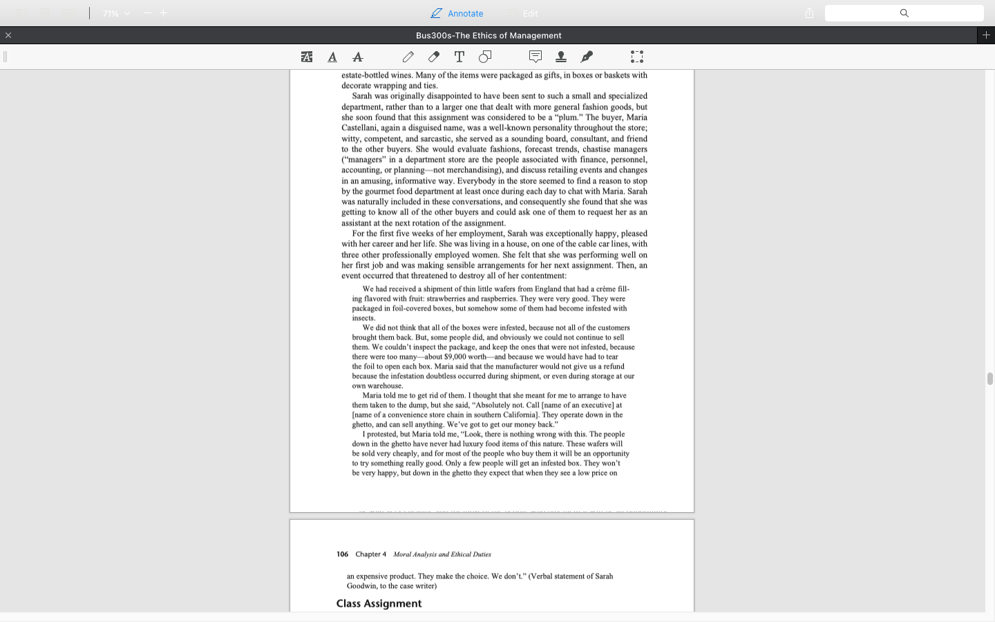 BUS 300S-80: Sarah Goodwin & Spoiled Food No