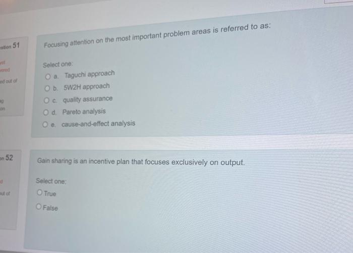 on 51 Focusing attention on the most important