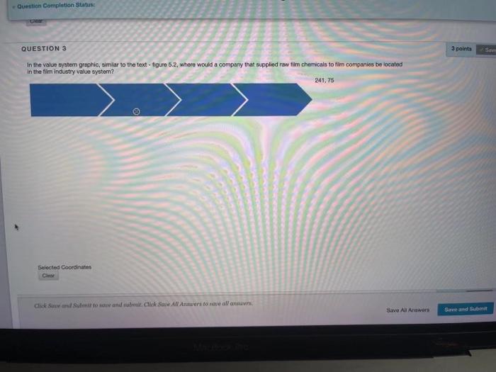 Question Completion Status: QUESTION 3 3 points
