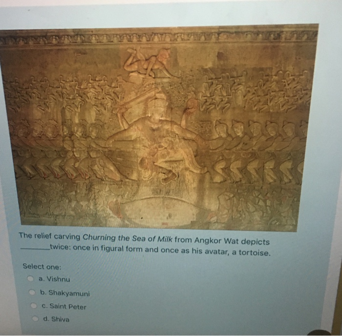 $50 The relief carving Churning the Sea of Milk