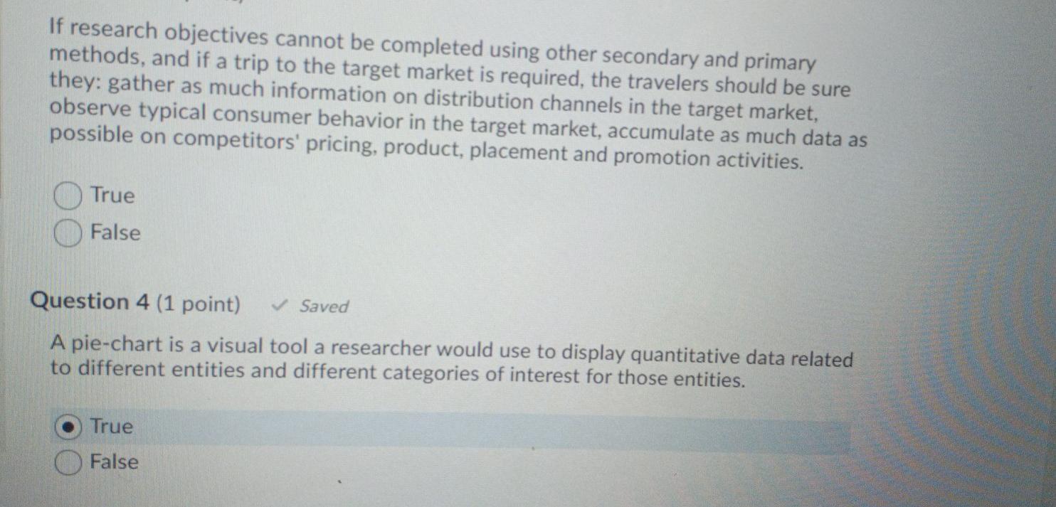 Question 1 (1 point) The focus group is the most