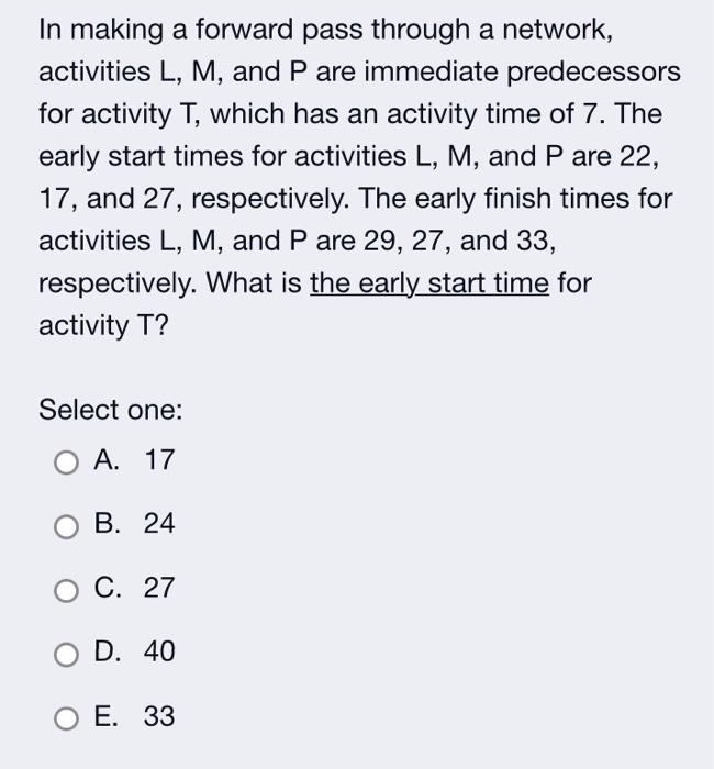 In making a forward pass through a network,