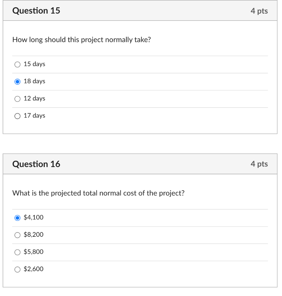 Given the following information, construct the