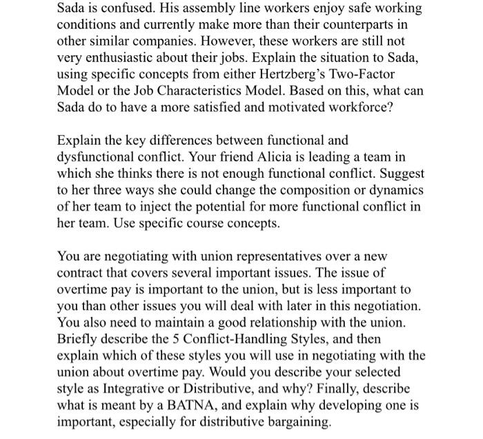 Answee the First and Third Questions only ! Sada