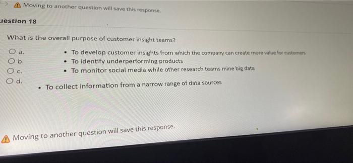 Moving to another question will save this