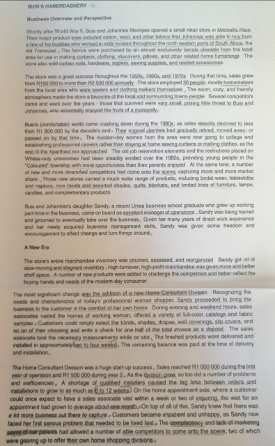 Questions from the attached case study. 1. Busi