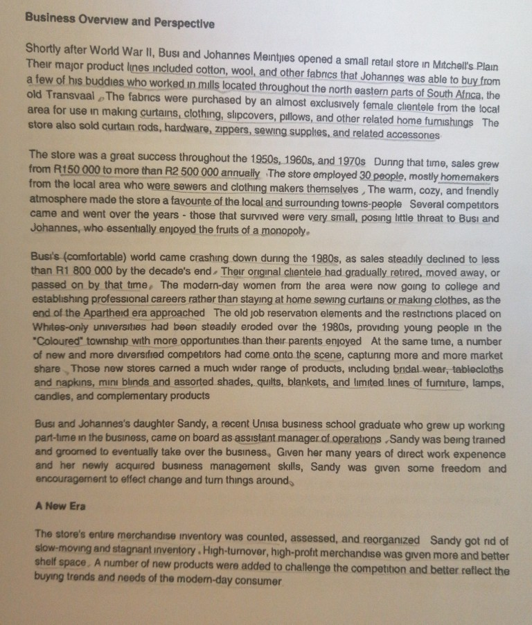 Questions from the attached case study. 1. Busi