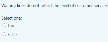 Waiting lines do not reflect the level of