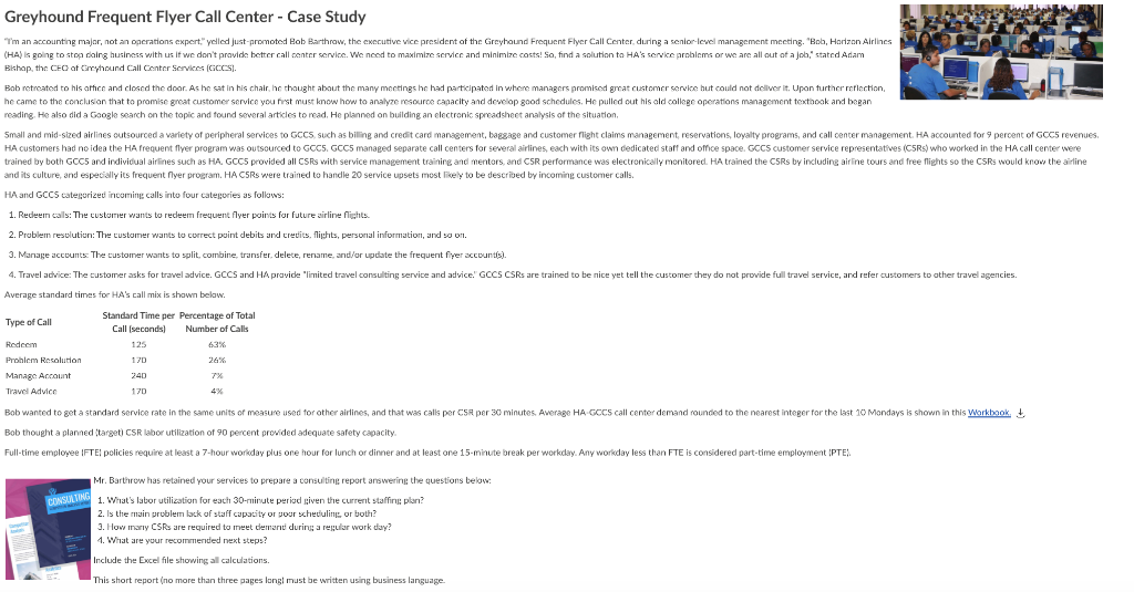 Greyhound Frequent Flyer Call Center - Case Study