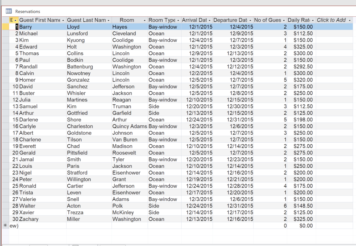 In this exercise, you will use database to