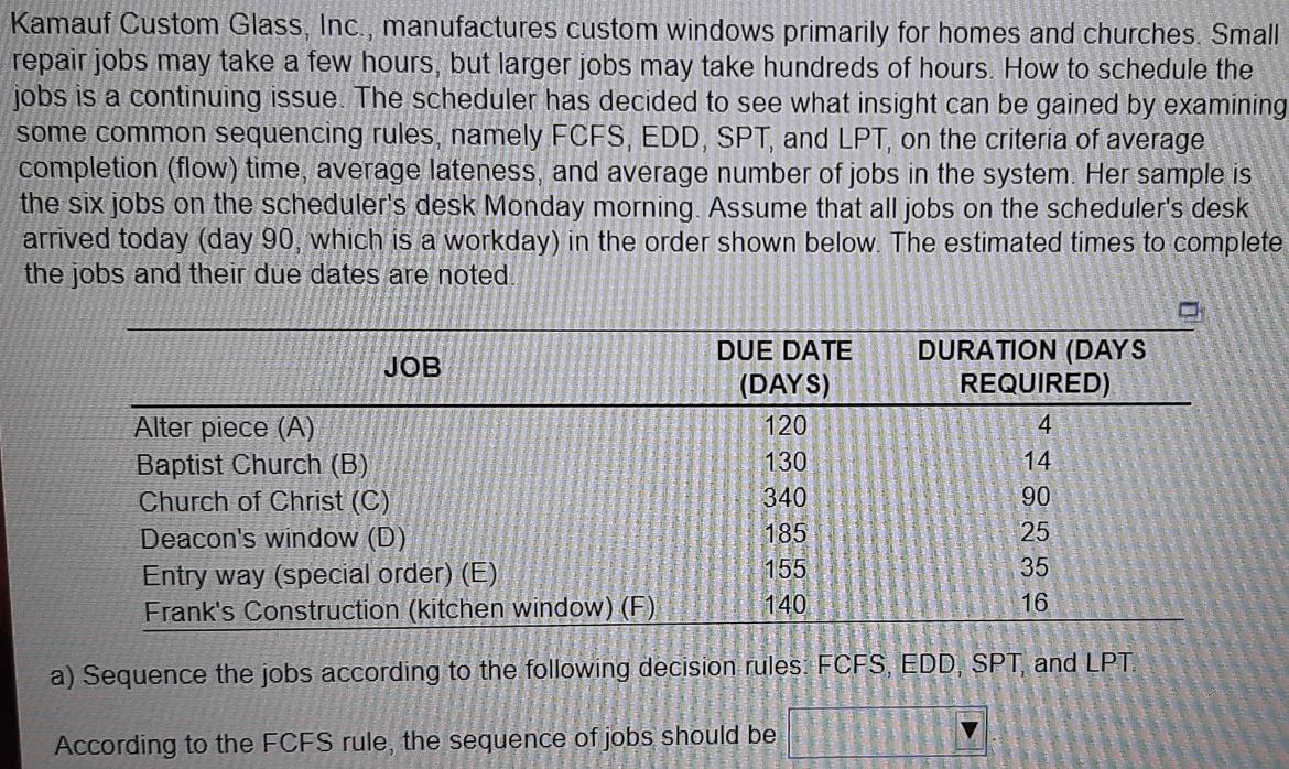 Please help me solve this question Kamauf Custom