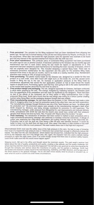 (1) What is the core or central problem in this