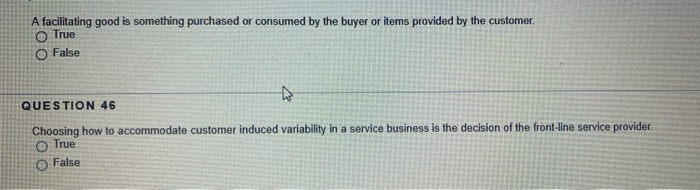 A facilitating good is something purchased or