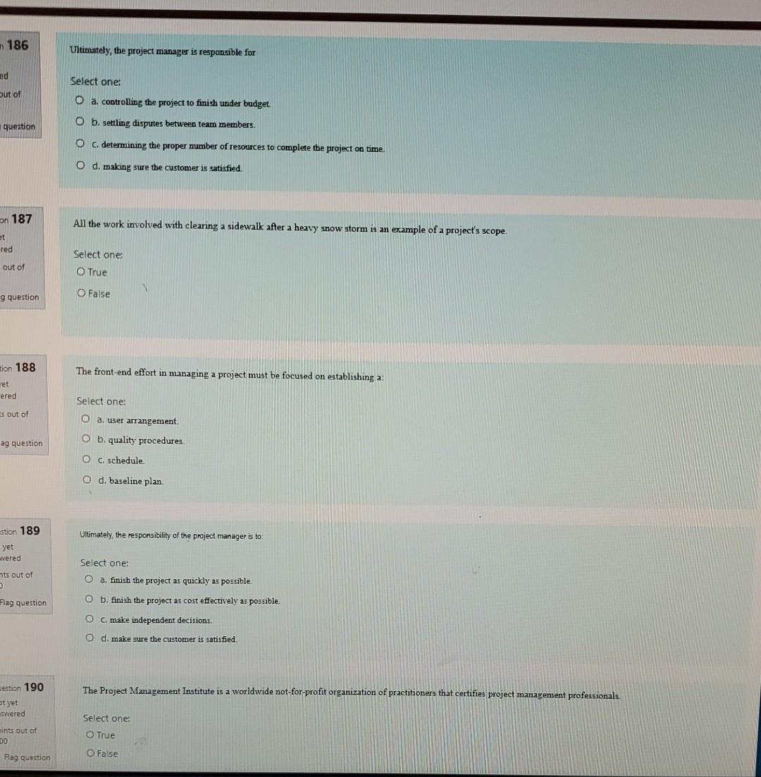 186 Ultimately, the project manager is