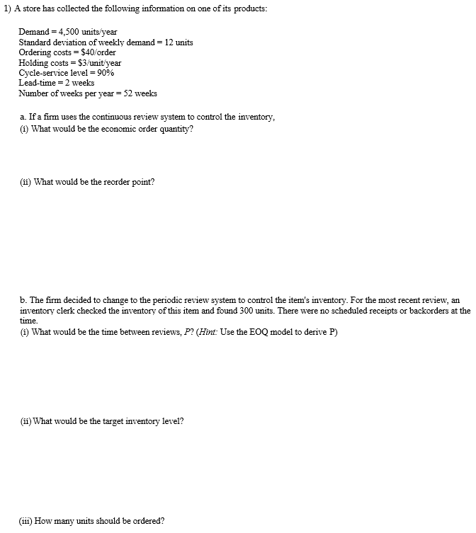 Please show written work on each section if