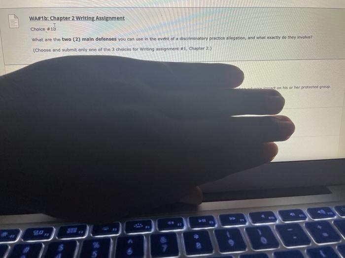 WA#16: Chapter 2 Writing Assignment Choice 13