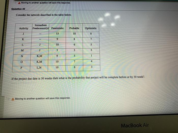 Moving to another question will save this