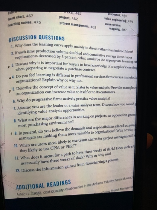 please answer 4 and 9 project, 462 Gantt chart,