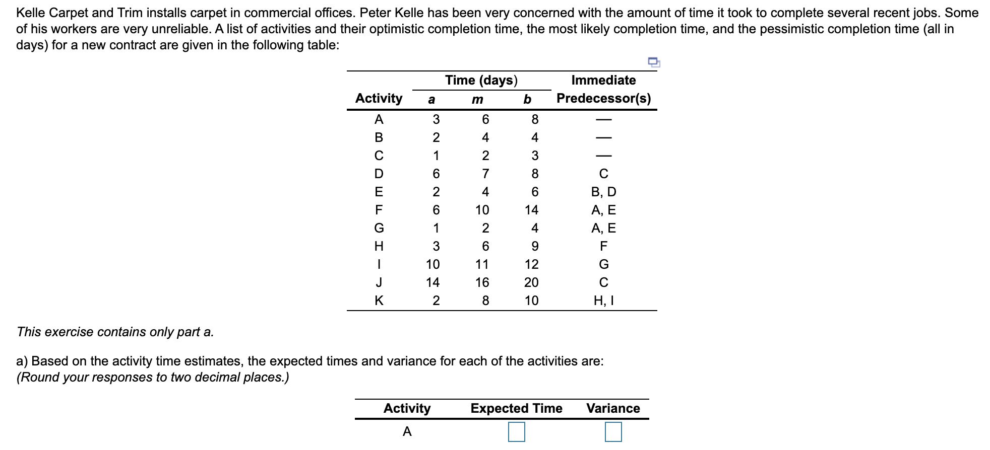 Using PERT, Adam Munson was able to determine