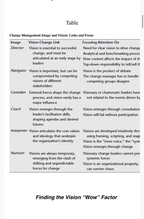 ANSWER QUESTION 3 The Role of Vision at Mentor