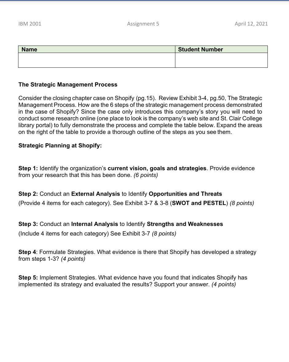 avoid any copy and paste IBM 2001 Assignment 5