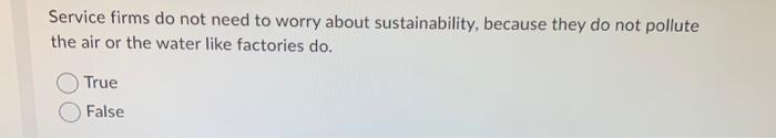 Service firms do not need to worry about