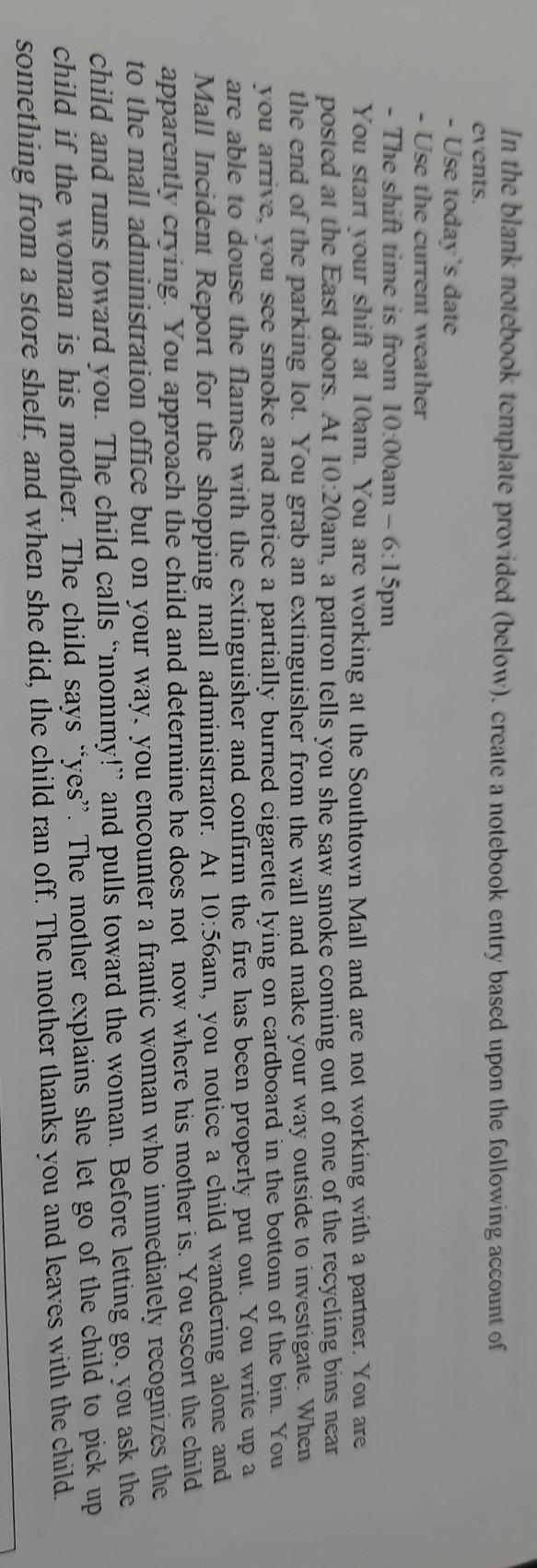 In the blank notebook template provided (below),