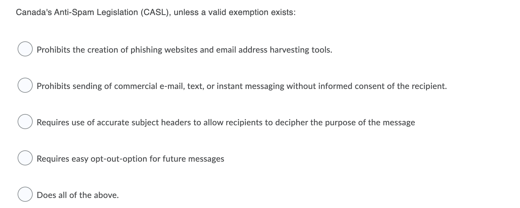 Please help answers Canada's Anti-Spam
