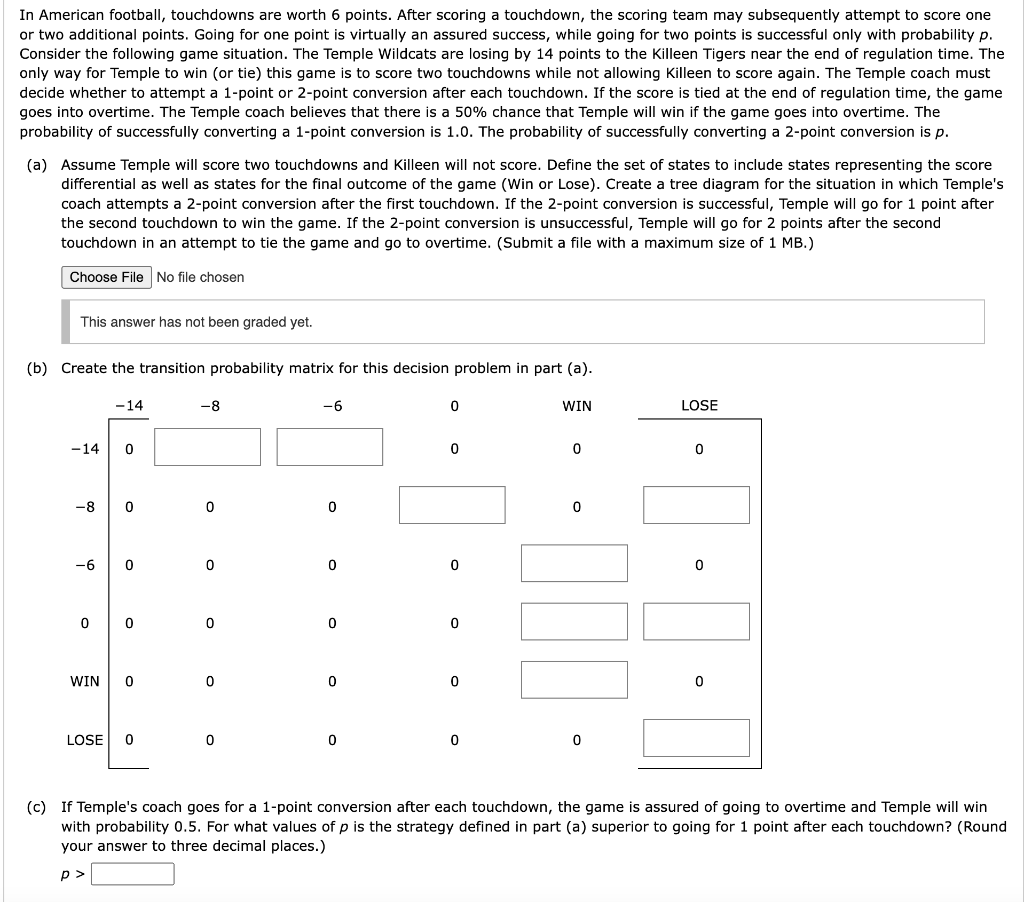 In American football, touchdowns are worth 6