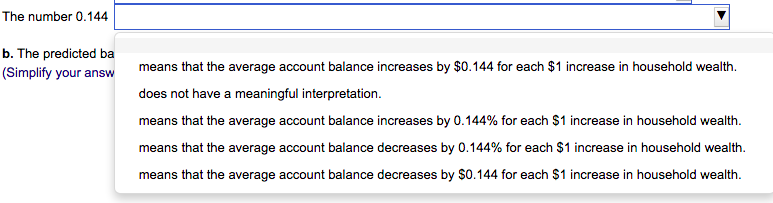 A bank developed a model for predicting the