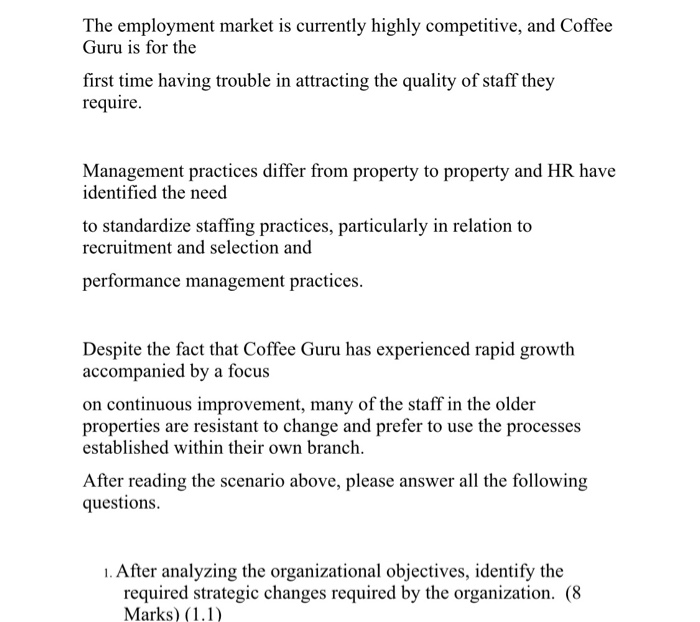 Scenariol: Please answer the questions below