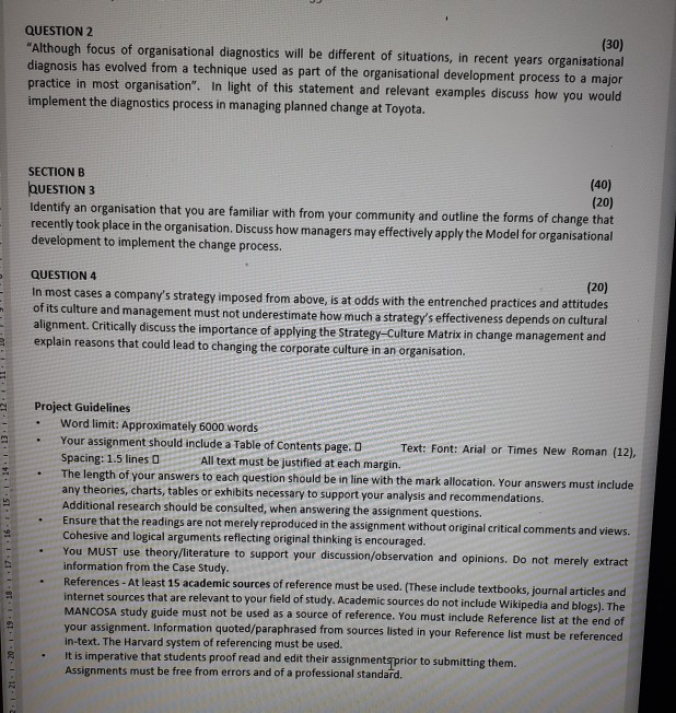 please help with Question 2 (60) SECTION A Read