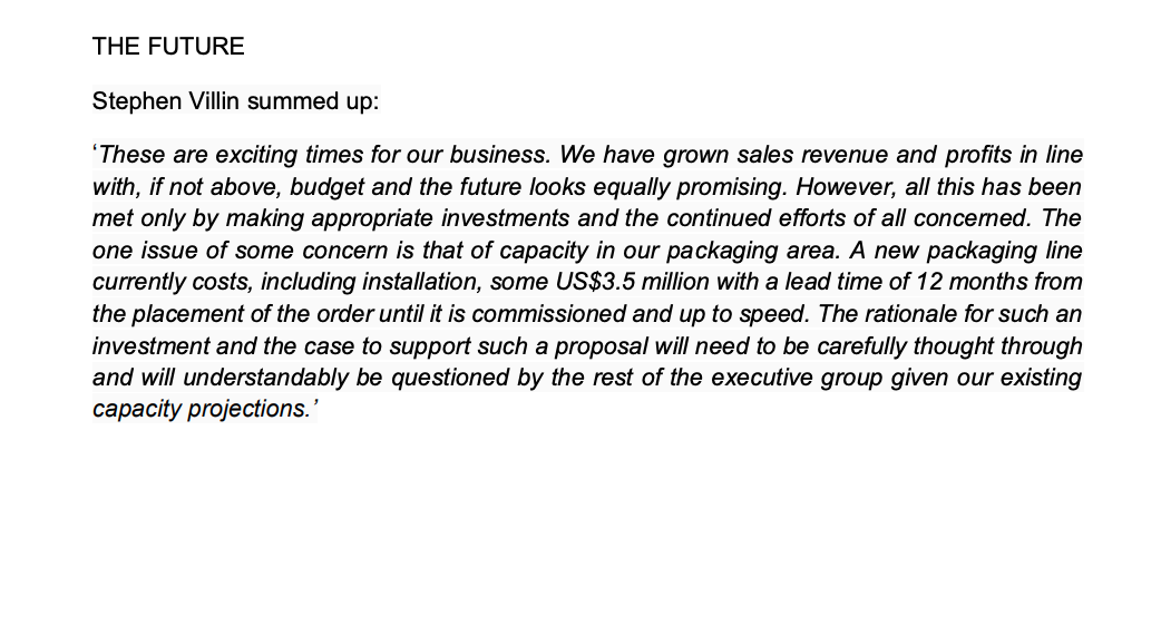 Case study b. Using the product/service profiling