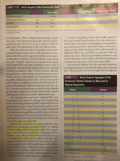 3. Compute the total order and inventory-holding