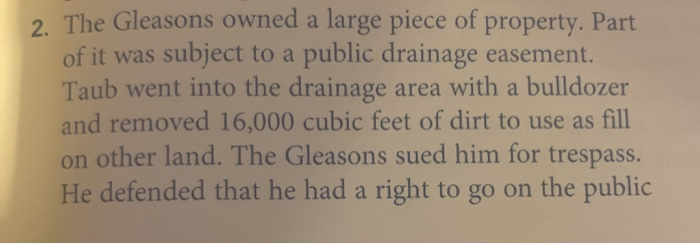 what is the IRAC solution? 2. The Gleasons owned