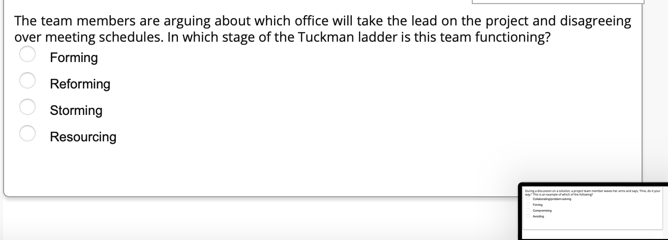 During a discussion on a solution, a project team