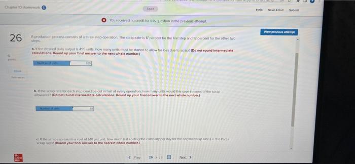 You received no credit for this question in the