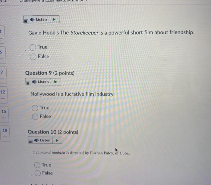 Listen 3 Gavin Hood's The Storekeeper is a