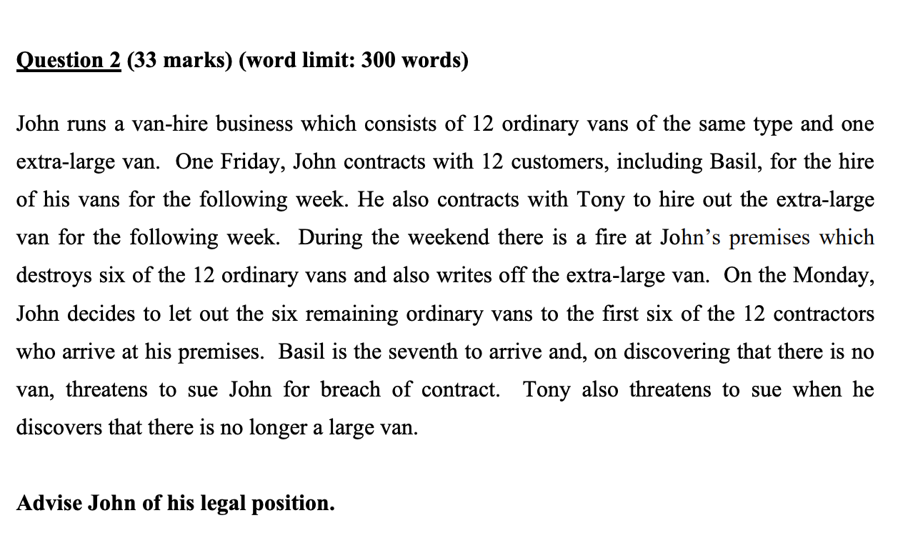 Question 2 (33 marks) (word limit: 300 words)