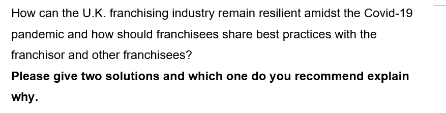 How can the U.K. franchising industry remain